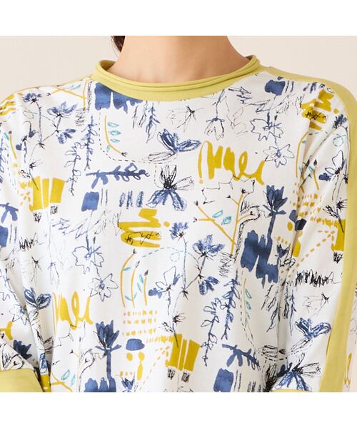 LOBJIE / ロブジェ カットソー | 【洗える・綿100%・日本製】手描きフラワーカットソー | 詳細2