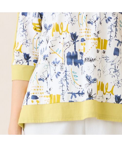 LOBJIE / ロブジェ カットソー | 【洗える・綿100%・日本製】手描きフラワーカットソー | 詳細3