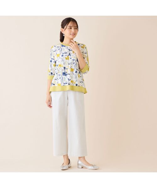 LOBJIE / ロブジェ カットソー | 【洗える・綿100%・日本製】手描きフラワーカットソー | 詳細5