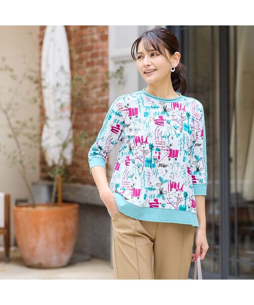 LOBJIE / ロブジェ カットソー | 【洗える・綿100%・日本製】手描きフラワーカットソー | 詳細8