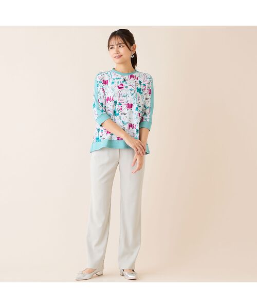 LOBJIE / ロブジェ カットソー | 【洗える・綿100%・日本製】手描きフラワーカットソー | 詳細15