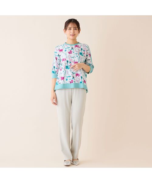 LOBJIE / ロブジェ カットソー | 【洗える・綿100%・日本製】手描きフラワーカットソー | 詳細16