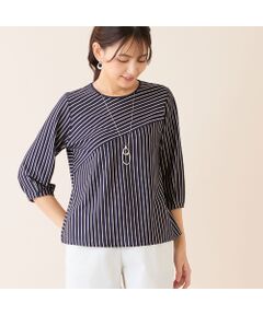 LOBJIE / ロブジェ カットソー | 【洗える・接触冷感・日本製】Soalonボーダーパフスリーブトップス