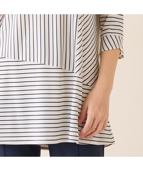 LOBJIE / ロブジェ カットソー | 【洗える・接触冷感・日本製】Soalonボーダーチュニック | 詳細3