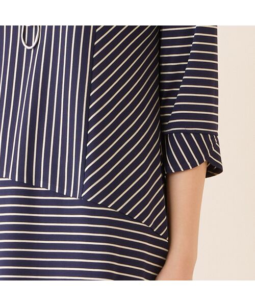 LOBJIE / ロブジェ カットソー | 【洗える・接触冷感・日本製】Soalonボーダーチュニック | 詳細9