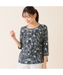 LOBJIE / ロブジェ カットソー | 【洗える・アンサンブル可】花柄カットソー