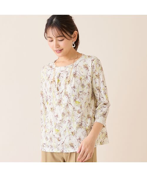 LOBJIE / ロブジェ カットソー | 【洗える・アンサンブル可】花柄カットソー | 詳細1