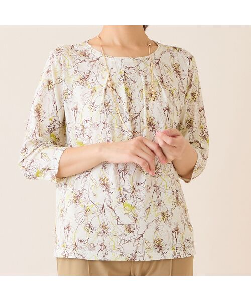 LOBJIE / ロブジェ カットソー | 【洗える・アンサンブル可】花柄カットソー | 詳細2