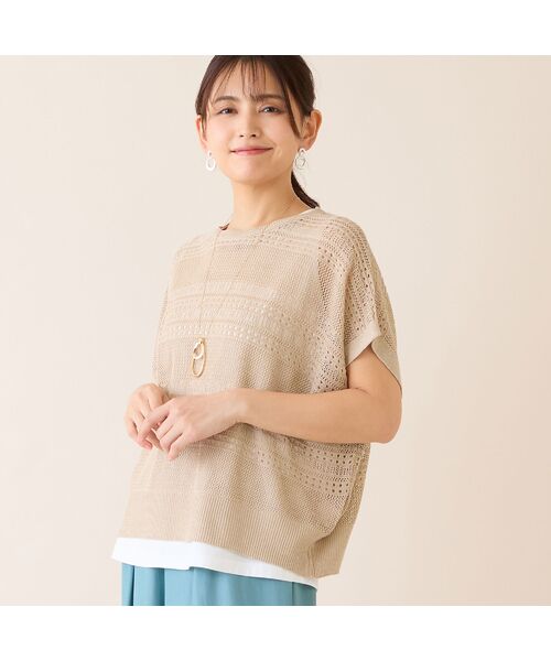 LOBJIE / ロブジェ ニット・セーター | 【洗える】透かし編みニットプルオーバー | 詳細1