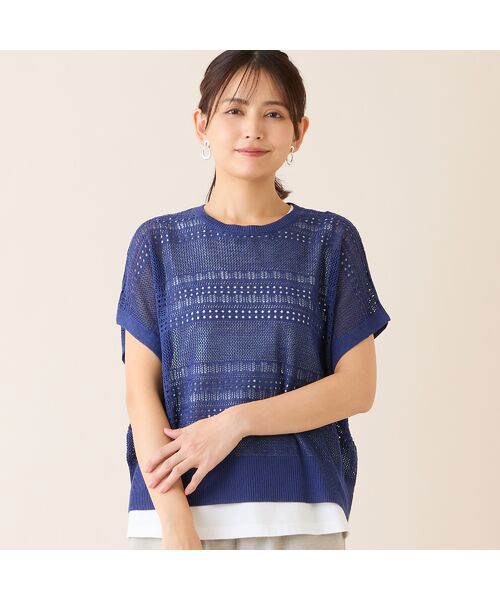 LOBJIE / ロブジェ ニット・セーター | 【洗える】透かし編みニットプルオーバー | 詳細5