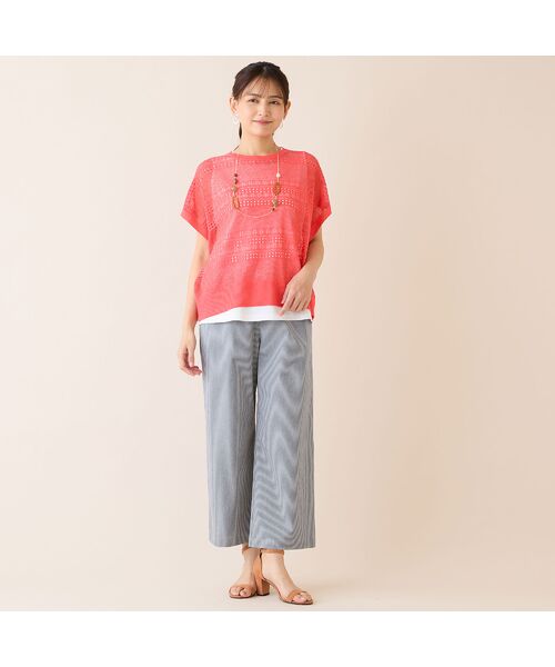 LOBJIE / ロブジェ ニット・セーター | 【洗える】透かし編みニットプルオーバー | 詳細15