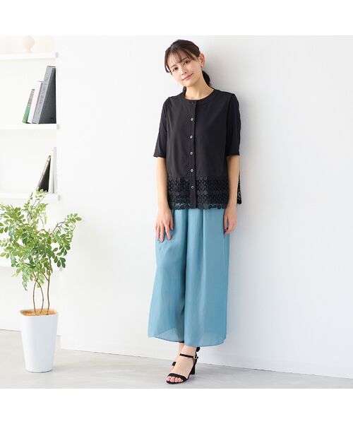 LOBJIE / ロブジェ ベスト | 【洗える・アンサンブル可】サークルレースつきベスト | 詳細4