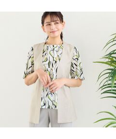 LOBJIE / ロブジェ ベスト | 【洗える・セットアップ可】ベルト付きベスト