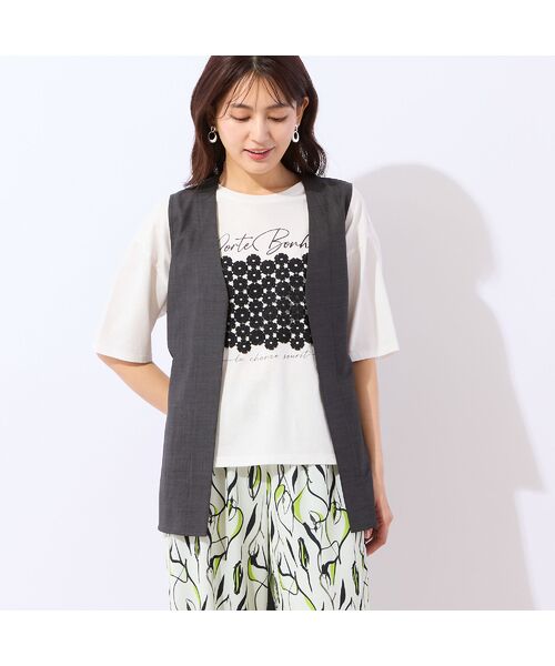 LOBJIE / ロブジェ ベスト | 【洗える・セットアップ可】ベルト付きベスト | 詳細14