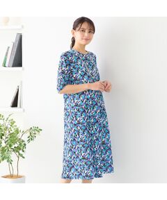 LOBJIE / ロブジェ ミニ丈・ひざ丈ワンピース | 【洗える】幾何フラワーワンピース