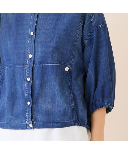 LOBJIE / ロブジェ シャツ・ブラウス | 【洗える】デニムガーゼ ボリュームスリーブシャツ | 詳細6