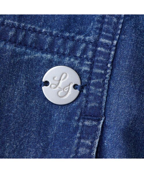 LOBJIE / ロブジェ シャツ・ブラウス | 【洗える】デニムガーゼ ボリュームスリーブシャツ | 詳細8