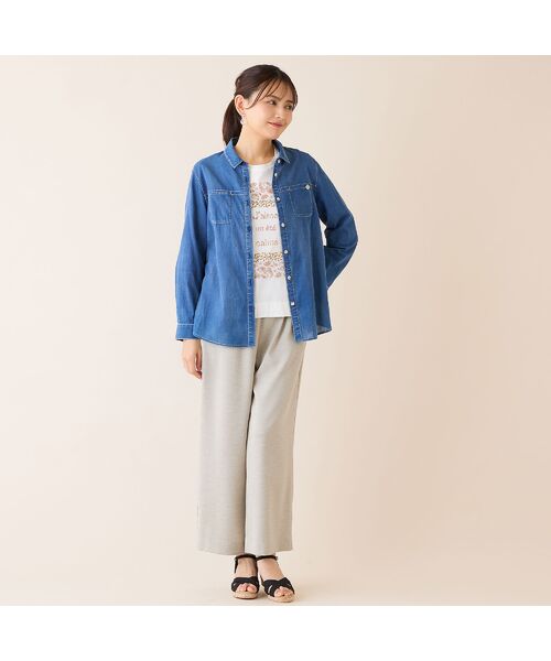 LOBJIE / ロブジェ シャツ・ブラウス | 【洗える】デニムガーゼシャツ | 詳細10