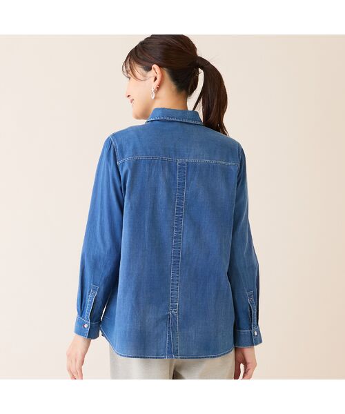 LOBJIE / ロブジェ シャツ・ブラウス | 【洗える】デニムガーゼシャツ | 詳細2