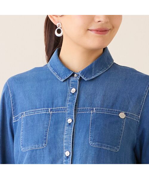 LOBJIE / ロブジェ シャツ・ブラウス | 【洗える】デニムガーゼシャツ | 詳細4