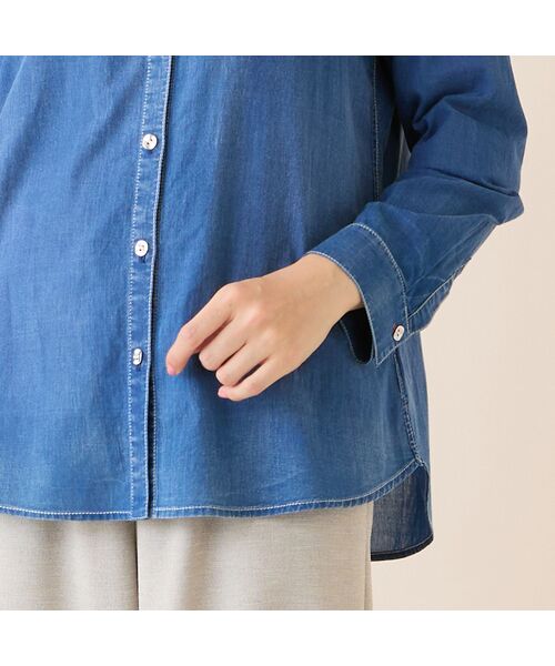 LOBJIE / ロブジェ シャツ・ブラウス | 【洗える】デニムガーゼシャツ | 詳細5