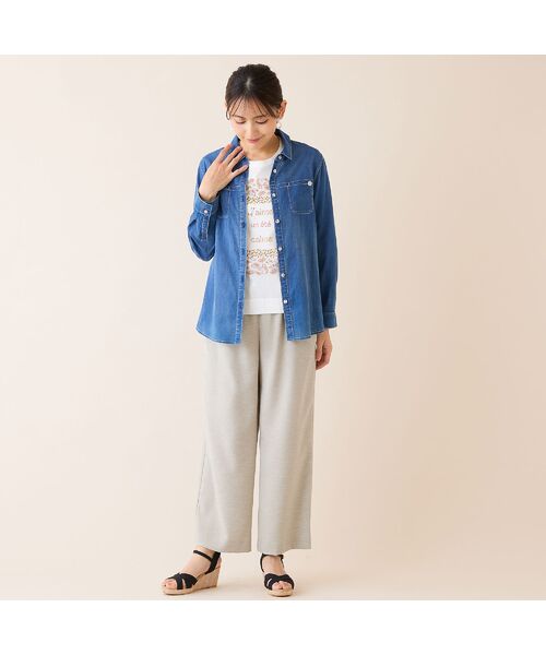 LOBJIE / ロブジェ シャツ・ブラウス | 【洗える】デニムガーゼシャツ | 詳細8