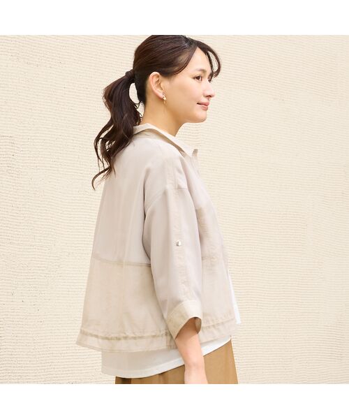 LOBJIE / ロブジェ シャツ・ブラウス | 【洗える】メッシュシアーシャツ | 詳細2