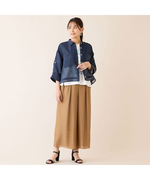 LOBJIE / ロブジェ シャツ・ブラウス | 【洗える】メッシュシアーシャツ | 詳細12