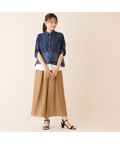 LOBJIE / ロブジェ シャツ・ブラウス | 【洗える】メッシュシアーシャツ | 詳細14