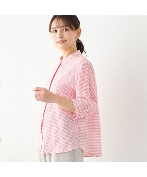 LOBJIE / ロブジェ シャツ・ブラウス | 【洗える】シャーリングブラウス | 詳細1