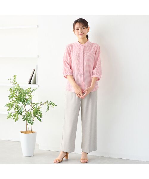 LOBJIE / ロブジェ シャツ・ブラウス | 【洗える】シャーリングブラウス | 詳細4