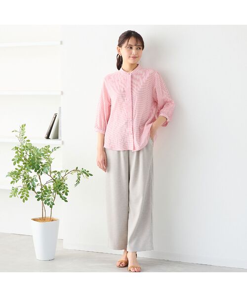 LOBJIE / ロブジェ シャツ・ブラウス | 【洗える】シャーリングブラウス | 詳細5