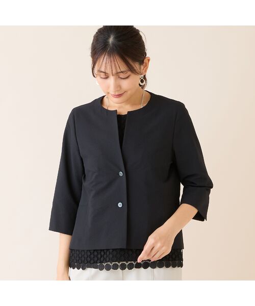 LOBJIE / ロブジェ その他アウター | 【洗える】キーネックジャケット | 詳細7