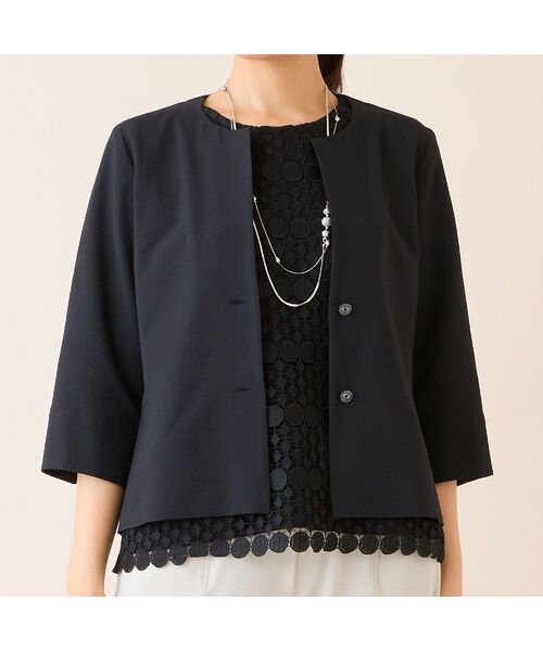 LOBJIE / ロブジェ その他アウター | 【洗える】キーネックジャケット | 詳細8