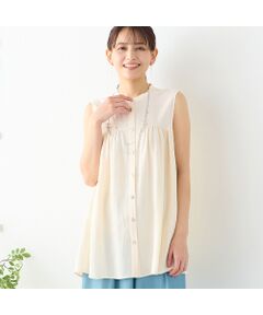 LOBJIE / ロブジェ シャツ・ブラウス | 【洗える】ノースリーブフレアブラウス