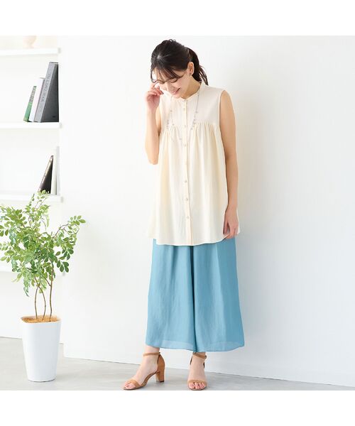 LOBJIE / ロブジェ シャツ・ブラウス | 【洗える】ノースリーブフレアブラウス | 詳細2