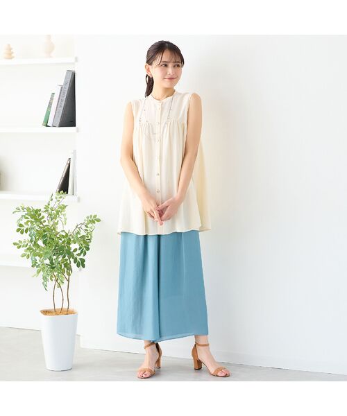 LOBJIE / ロブジェ シャツ・ブラウス | 【洗える】ノースリーブフレアブラウス | 詳細3