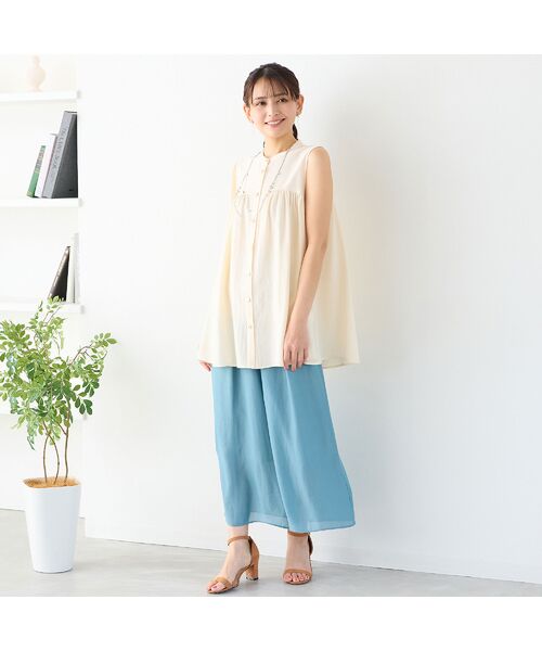 LOBJIE / ロブジェ シャツ・ブラウス | 【洗える】ノースリーブフレアブラウス | 詳細4