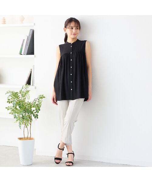 LOBJIE / ロブジェ シャツ・ブラウス | 【洗える】ノースリーブフレアブラウス | 詳細6