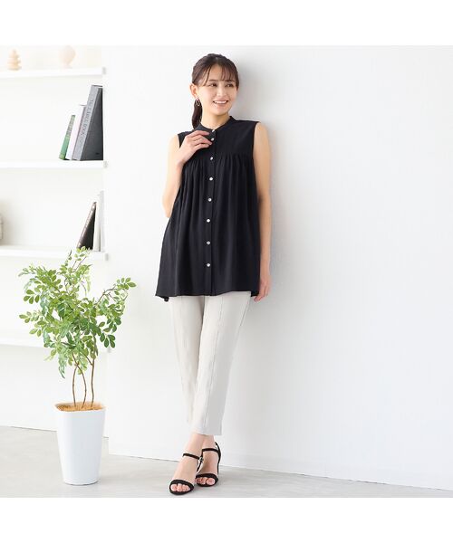 LOBJIE / ロブジェ シャツ・ブラウス | 【洗える】ノースリーブフレアブラウス | 詳細7