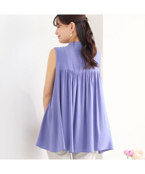 LOBJIE / ロブジェ シャツ・ブラウス | 【洗える】ノースリーブフレアブラウス | 詳細9