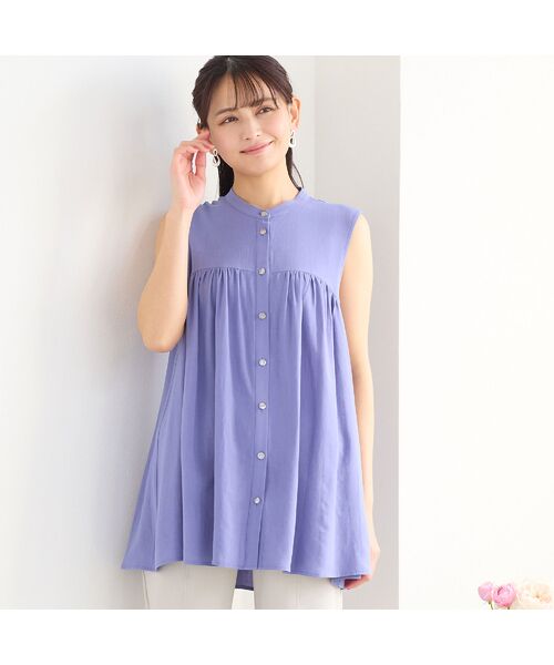 LOBJIE / ロブジェ シャツ・ブラウス | 【洗える】ノースリーブフレアブラウス | 詳細10