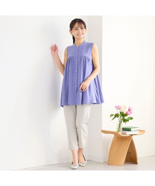 LOBJIE / ロブジェ シャツ・ブラウス | 【洗える】ノースリーブフレアブラウス | 詳細12