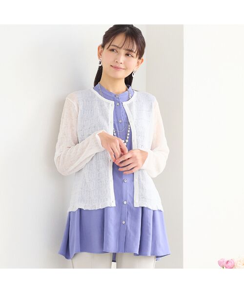 LOBJIE / ロブジェ シャツ・ブラウス | 【洗える】ノースリーブフレアブラウス | 詳細13