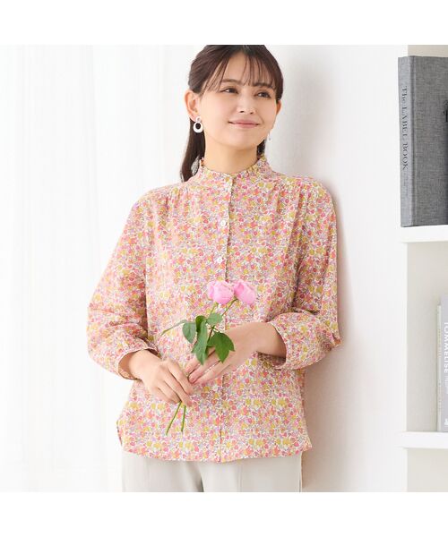 LOBJIE / ロブジェ シャツ・ブラウス | 【洗える・綿100%】リバティプリント パフスリーブシャツ | 詳細1