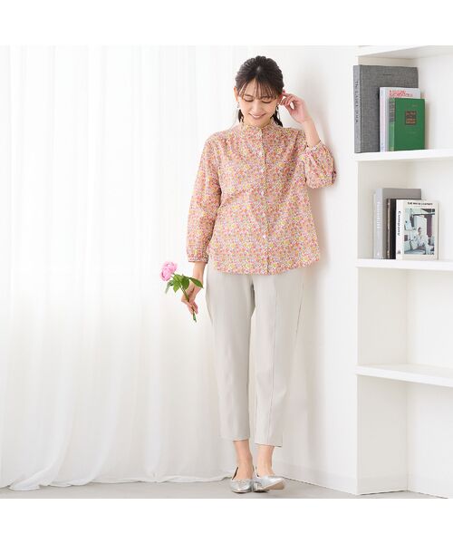 LOBJIE / ロブジェ シャツ・ブラウス | 【洗える・綿100%】リバティプリント パフスリーブシャツ | 詳細6