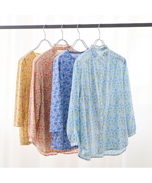 LOBJIE / ロブジェ シャツ・ブラウス | 【洗える・綿100%】リバティプリント パフスリーブシャツ | 詳細17