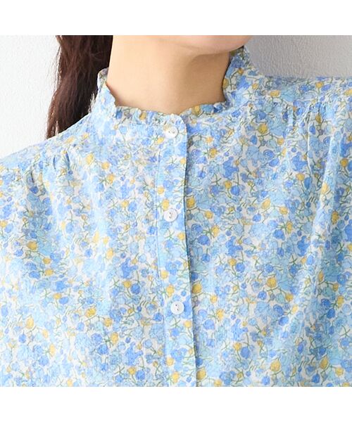 LOBJIE / ロブジェ シャツ・ブラウス | 【洗える・綿100%】リバティプリント パフスリーブシャツ | 詳細9