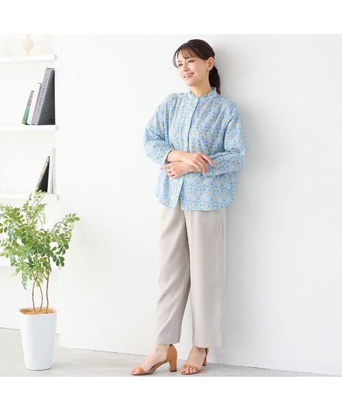 LOBJIE / ロブジェ シャツ・ブラウス | 【洗える・綿100%】リバティプリント パフスリーブシャツ | 詳細11