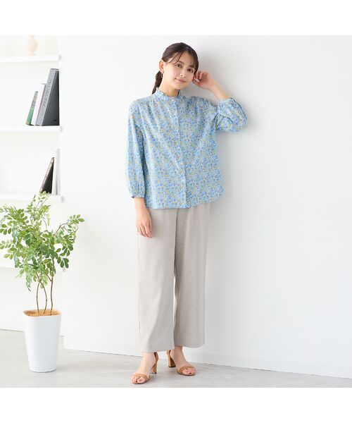 LOBJIE / ロブジェ シャツ・ブラウス | 【洗える・綿100%】リバティプリント パフスリーブシャツ | 詳細13